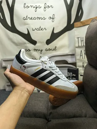 Adidas branco rosa low-top sola de goma tênis lifestyle 5