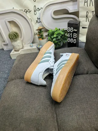 Adidas branco rosa low-top sola de goma tênis lifestyle 16