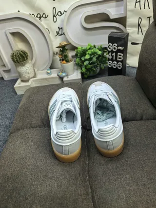 Adidas branco rosa low-top sola de goma tênis lifestyle 18