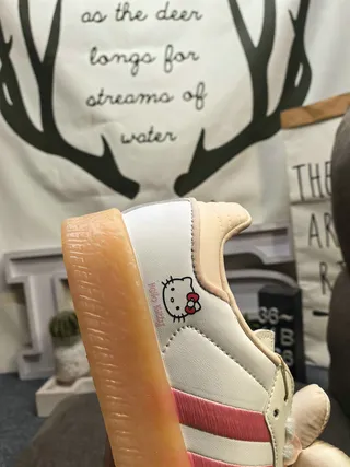 Adidas branco rosa low-top sola de goma tênis lifestyle 23