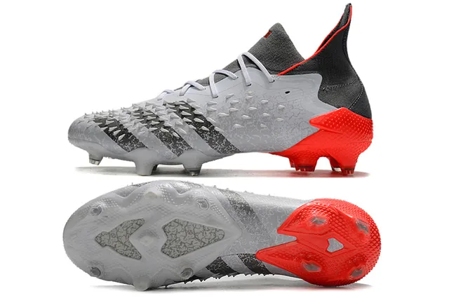 Adidas সাদা লাল কাঁটাযুক্ত ফোরফুট জাল উচ্চ কাট সক কলার ফার্ম গ্রাউন্ড ফুটবল জুতা 5