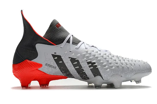 Adidas সাদা লাল কাঁটাযুক্ত ফোরফুট জাল উচ্চ কাট সক কলার ফার্ম গ্রাউন্ড ফুটবল জুতা 7