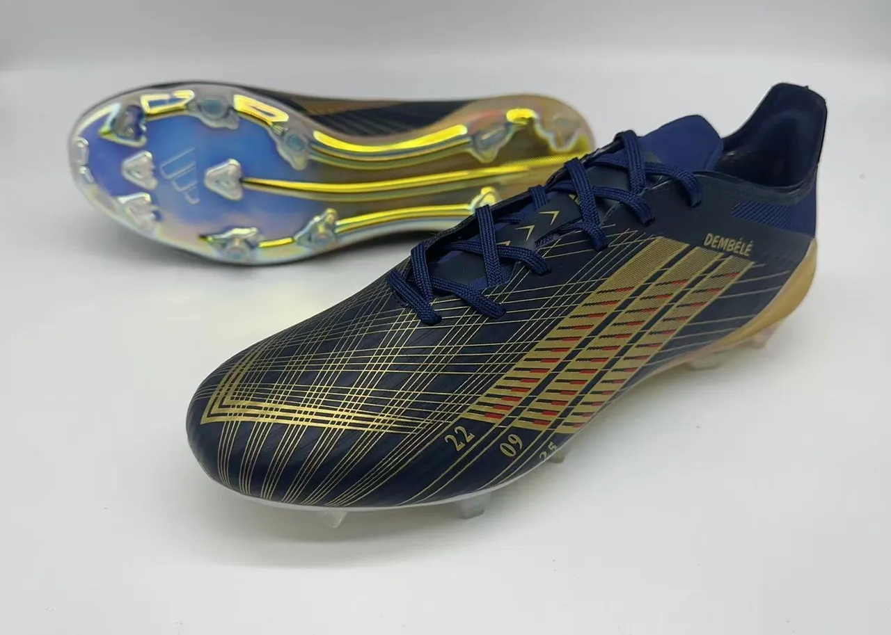 Adidas X Navy Gold Chaussures de football basses à lacets revêtements iridescents sol ferme 9