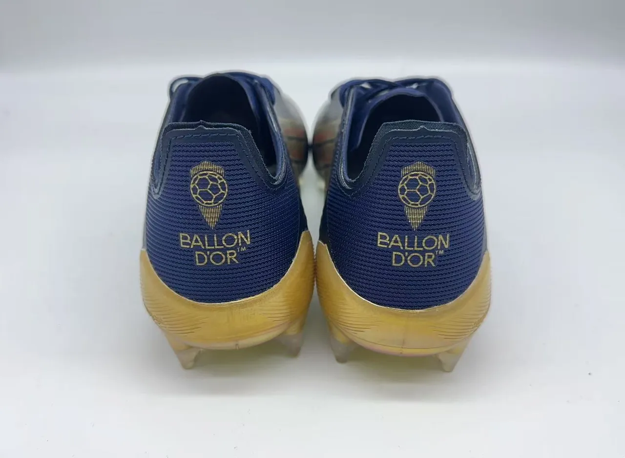 Adidas X Navy Gold Chaussures de football basses à lacets revêtements iridescents sol ferme 10