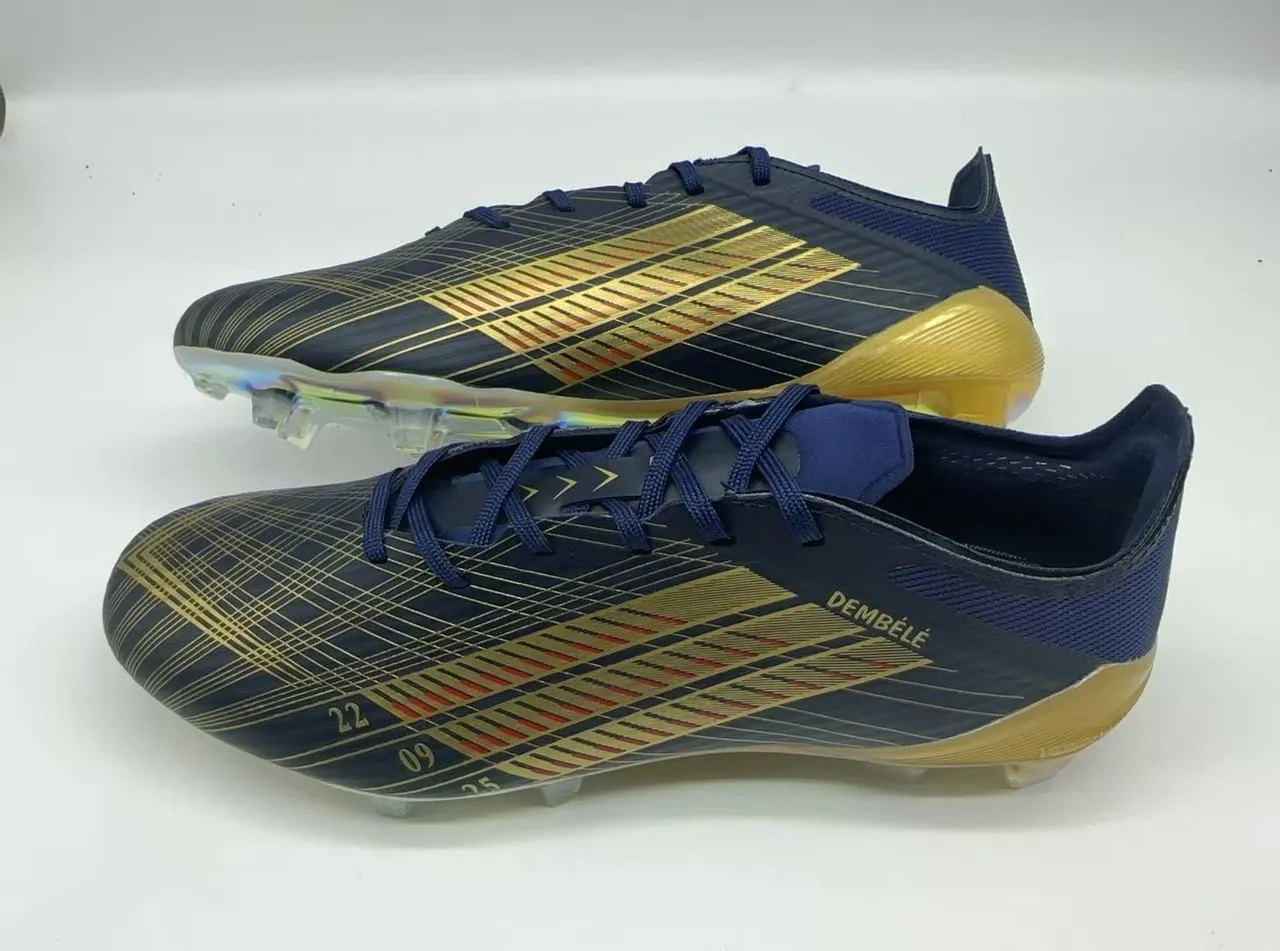 Adidas X Navy Gold Chaussures de football basses à lacets revêtements iridescents sol ferme 11