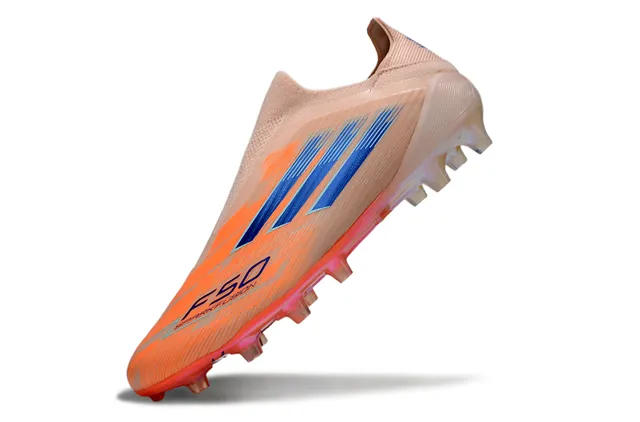 Adidas X Speedflow Beige Naranja Azul Firm-Ground Zapatos de Fútbol 3