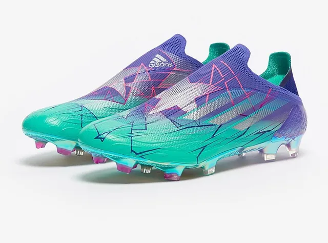 Adidas X Speedflow Laceless Teal Purple Gradient Firm-Ground Soccer Shoes 2
