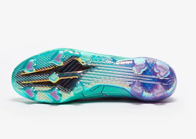 Adidas X Speedflow Laceless Teal Purple Gradient Firm-Ground Soccer Shoes 4