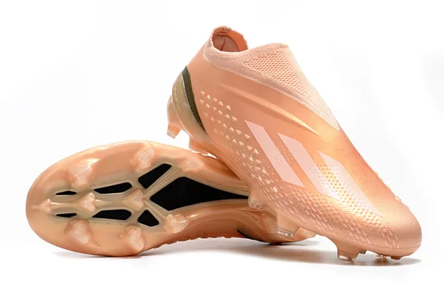 Adidas X Speedflow Peach and Gold Firm-Ground Soccer Shoes 3