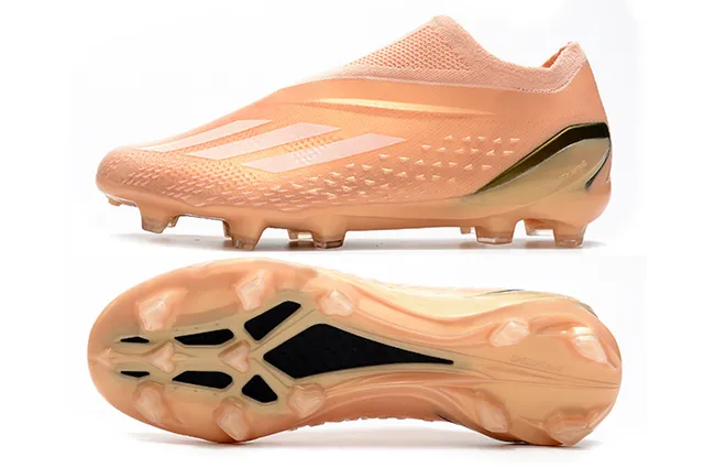 Adidas X Speedflow Peach and Gold Firm-Ground Soccer Shoes 5