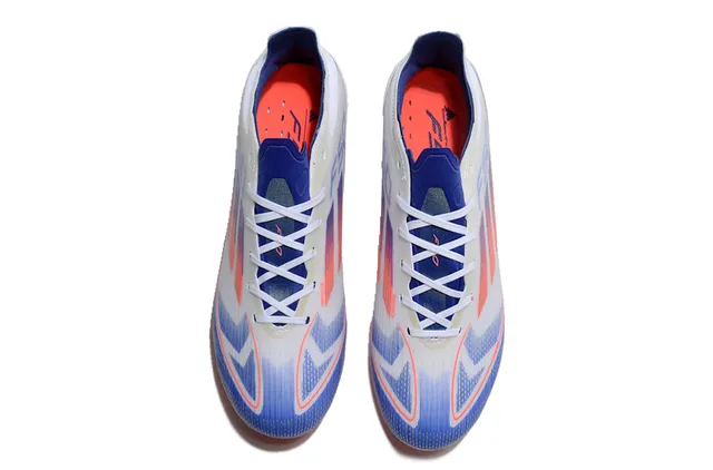 Adidas X Speedflow Brancos Azuis Laranjas para terreno firme Sapatos de futebol 2