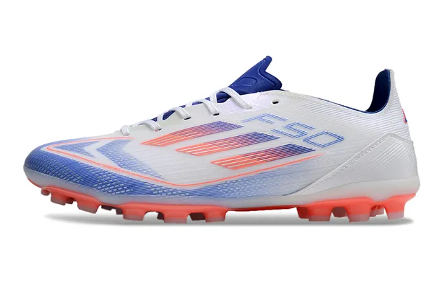 Adidas X Speedflow Brancos Azuis Laranjas para terreno firme Sapatos de futebol 8