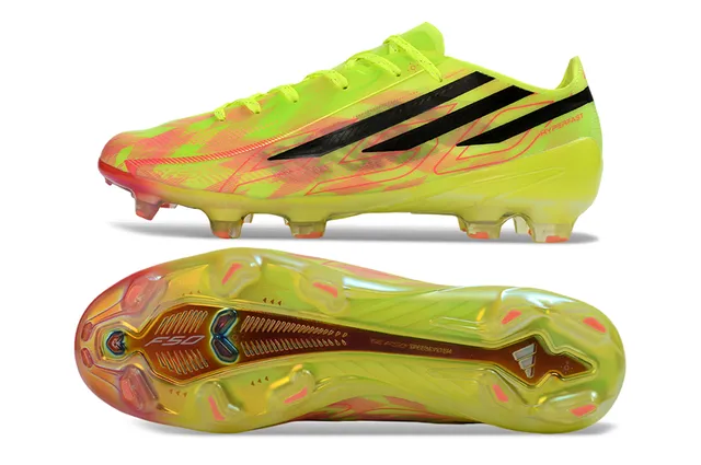 Adidas X Speedportal Hyperfast أصفر فلورسنتي قزحي الألوان Firm-Ground أحذية كرة القدم 6