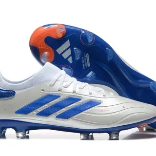 Adidas X Blancos y Azules Low-Cut Sintético Superior Tacos Conicos Moldados Firm-Ground Zapatos de Fútbol