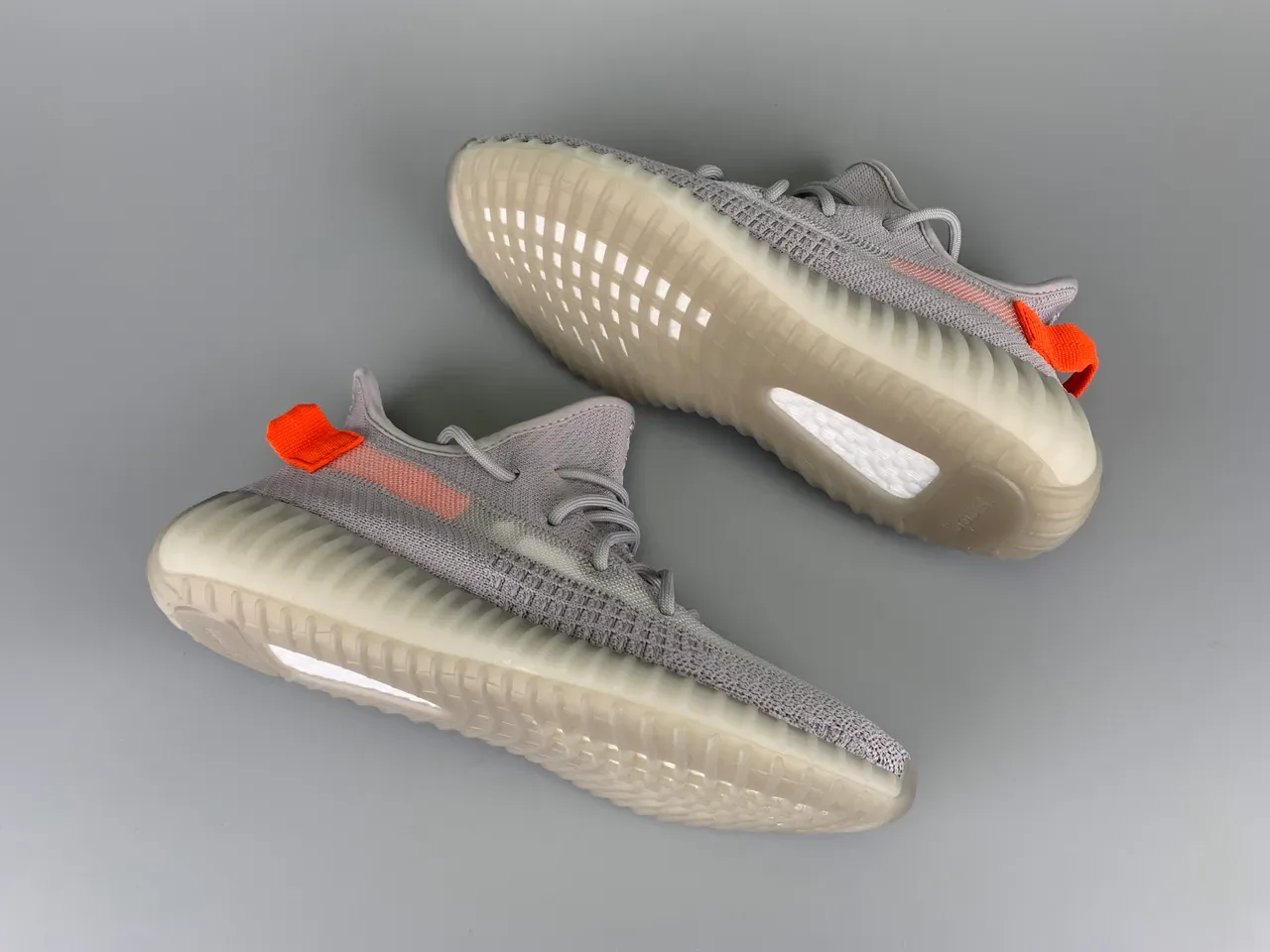 Adidas Yeezy Boost 350 Gris Coral Orange Lifestyle Sneakers 10