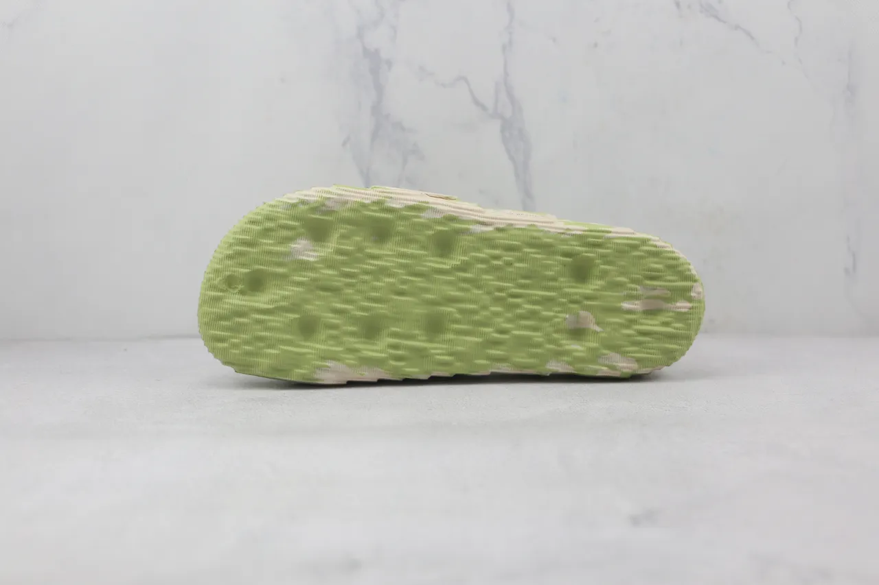Adidas Yeezy Slide Sandales marbrées vert et crème 8