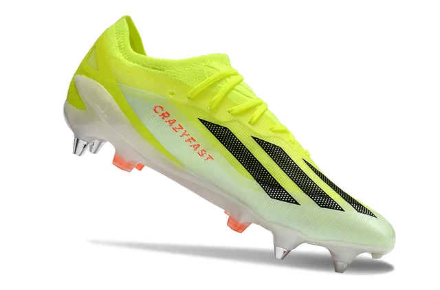 Adidas Jaune Noir Low-Cut Knit Upper Système de Lacets Asymétrique Firm-Ground Chaussures de Football 2
