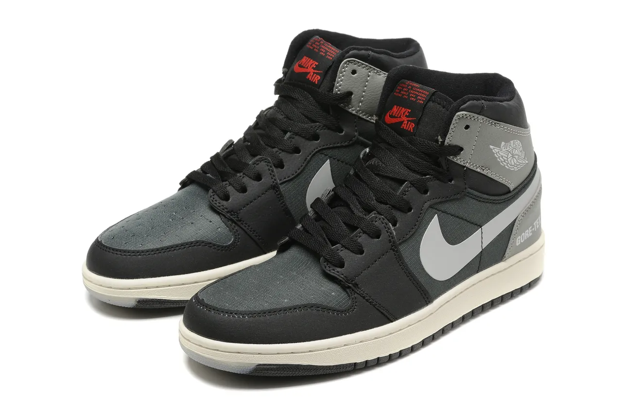 Tênis de basquete Air Jordan 1 GORE-TEX preto e cinza 4