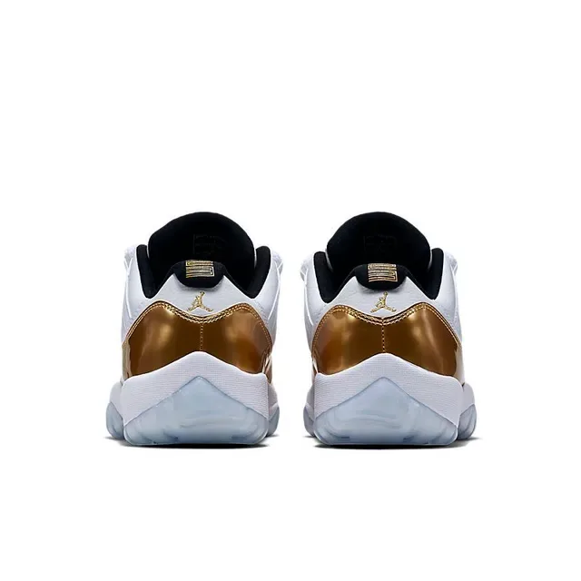 Air Jordan 11 White Metallic Gold Basketball Shoes 2