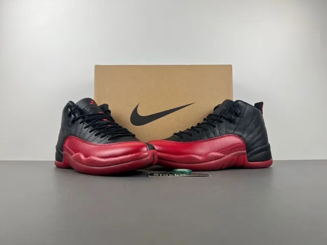 Air Jordan 12 काले और लाल बास्केटबॉल जूते 14