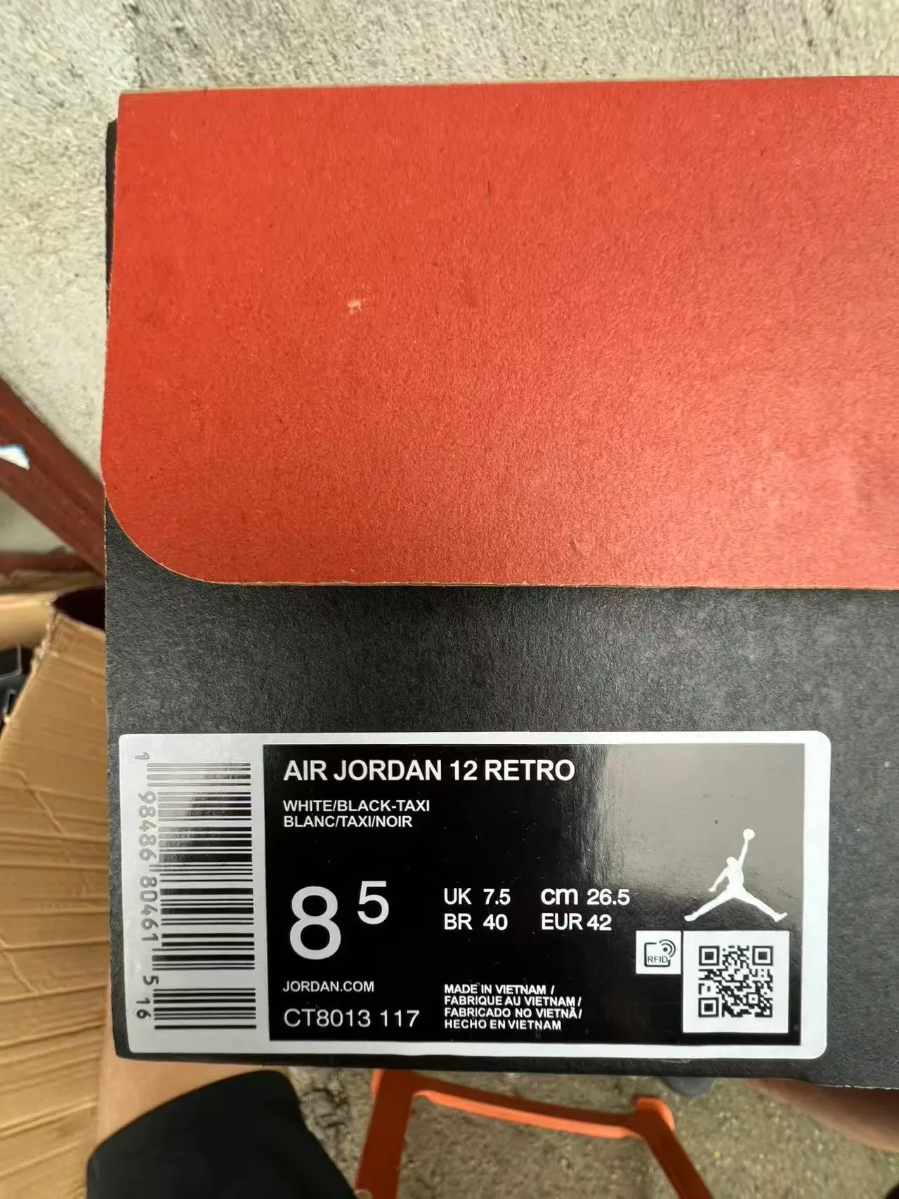 Air Jordan 12 أحذية كرة السلة أبيض أسود 10