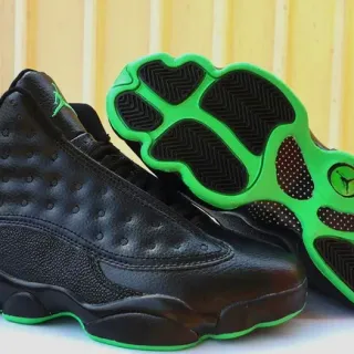 Air Jordan 13 黑荧光绿篮球鞋