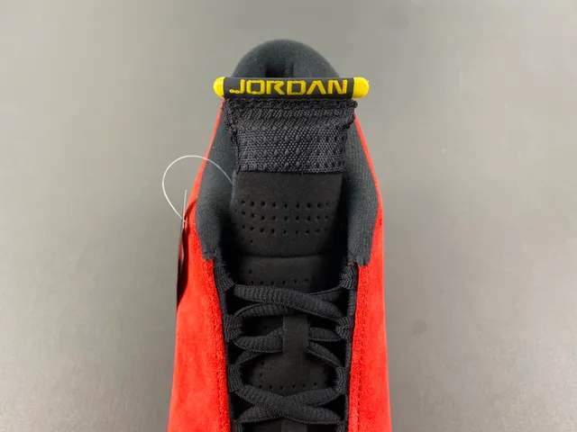 Tênis de basquete Air Jordan 14 Ferrari em camurça vermelha 6