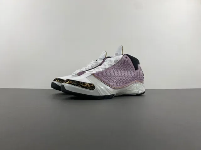 Air Jordan 22 Lavanda e Branco Tênis de Basquete Acolchoados 10