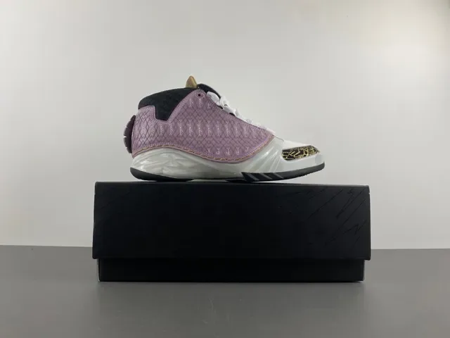 Air Jordan 22 Lavanda e Branco Tênis de Basquete Acolchoados 15