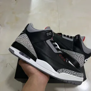 Tênis de basquete Air Jordan 3 Black Cement Elephant Print