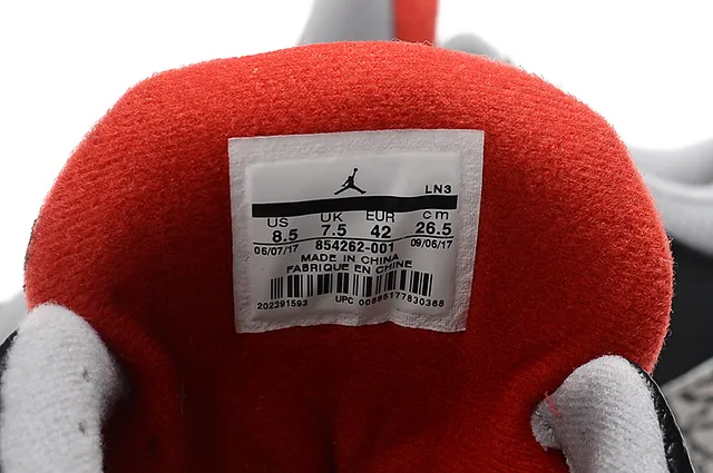 Tênis de basquete Air Jordan 3 Black Cement com estampa de elefante 5