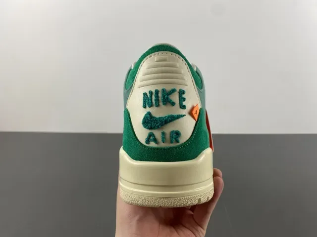 Air Jordan 3 Zapatillas de Baloncesto de Ante y Lona Verde de Alto 5