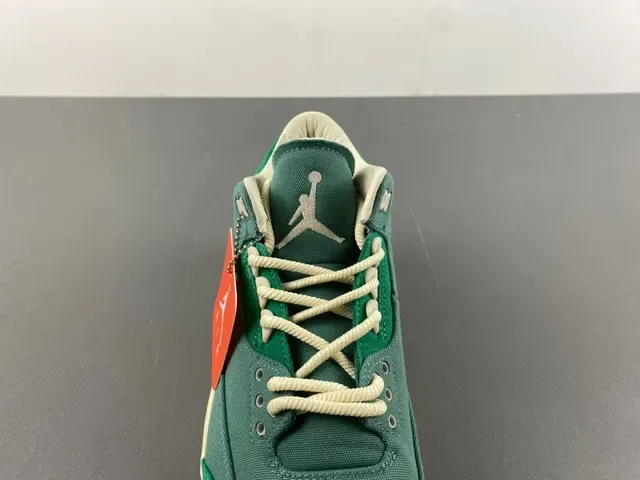 Air Jordan 3 Zapatillas de Baloncesto de Ante y Lona Verde de Alto 6
