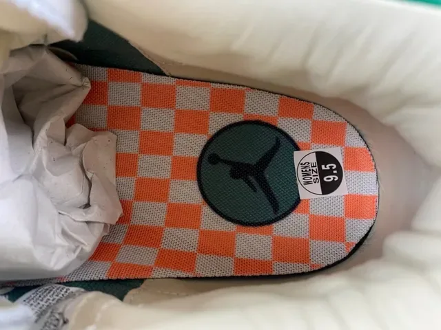 Air Jordan 3 Zapatillas de Baloncesto de Ante y Lona Verde de Alto 7