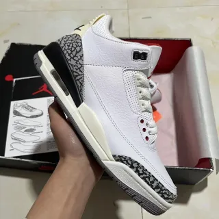 Air Jordan 3 Blancas Negras Elefante Zapatillas de Baloncesto