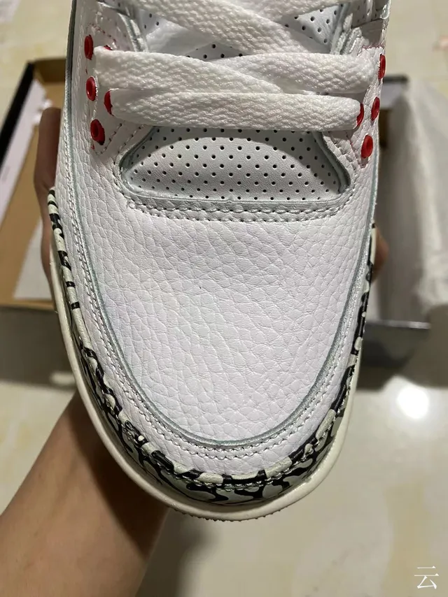 Air Jordan 3 হোয়াইট এলিফ্যান্ট প্রিন্ট বাস্কেটবল জুতো 3