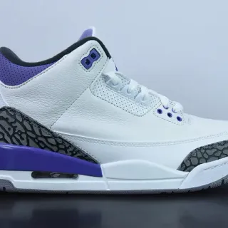 Air Jordan 3 白紫色大象纹篮球鞋