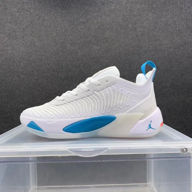 Air Jordan 37 व्हाइट ब्लू निट अपर असममित TPU केज बास्केटबॉल शूज़ 2