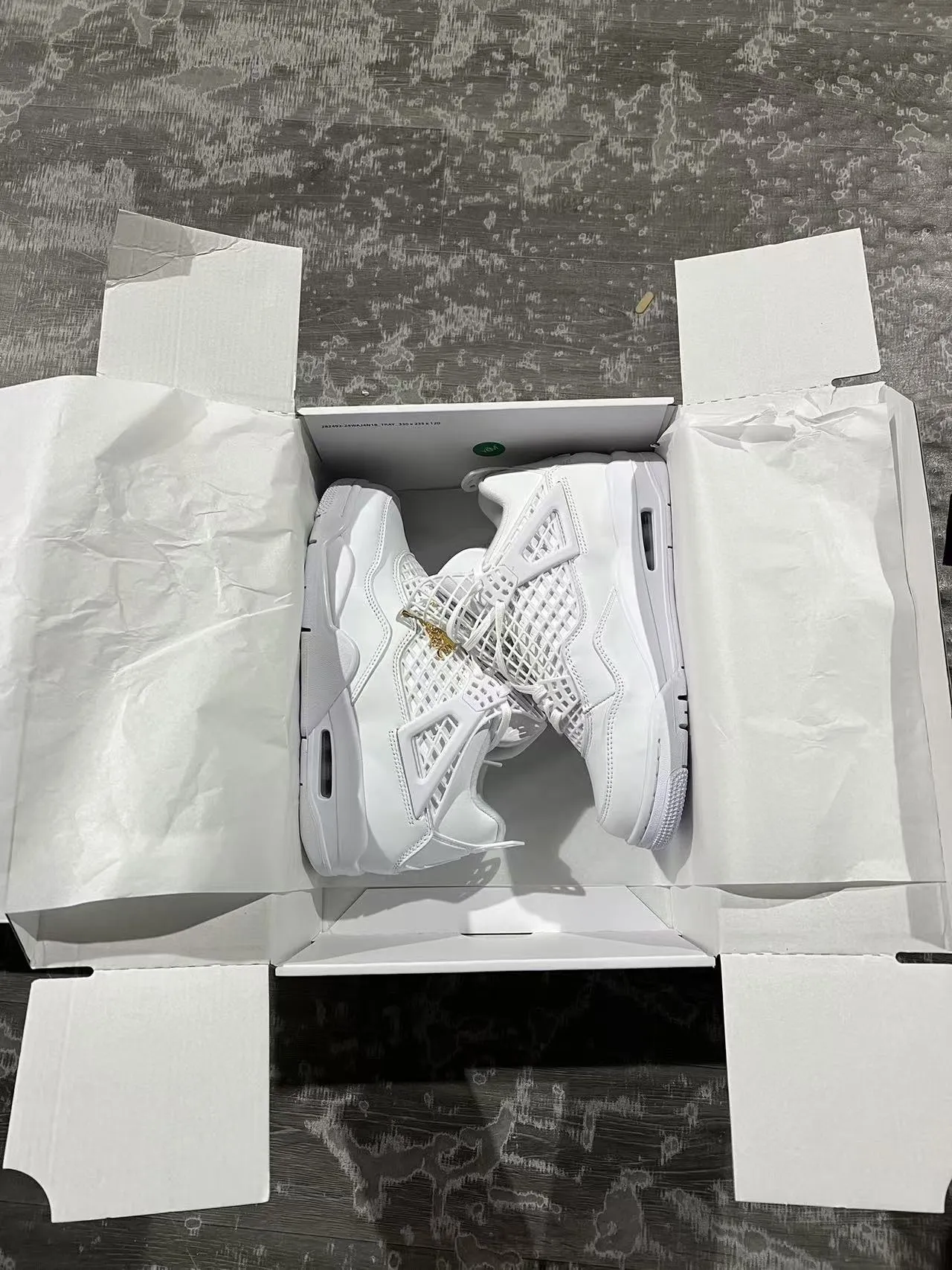 Air Jordan 4 أحذية كرة السلة أبيض كامل 10