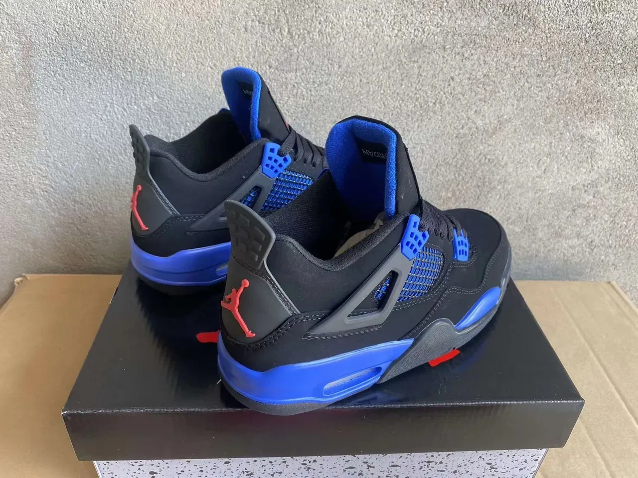 Air Jordan 4 Black Royal Blue Zapatos de Baloncesto 3