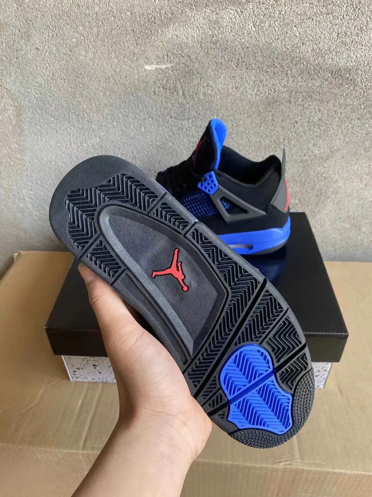 Air Jordan 4 Black Royal Blue Zapatos de Baloncesto 5