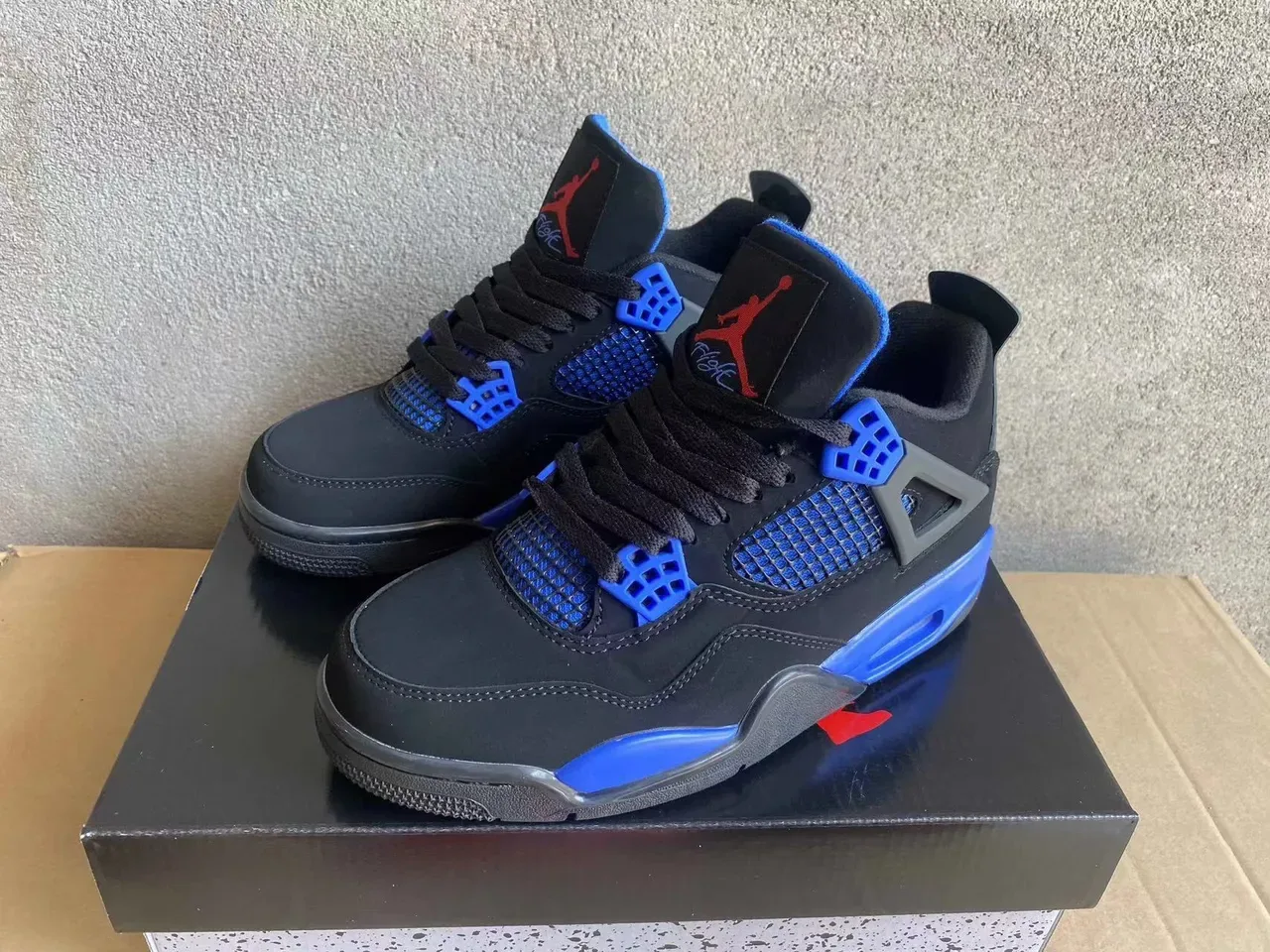 Air Jordan 4 Black Royal Blue Zapatos de Baloncesto 6