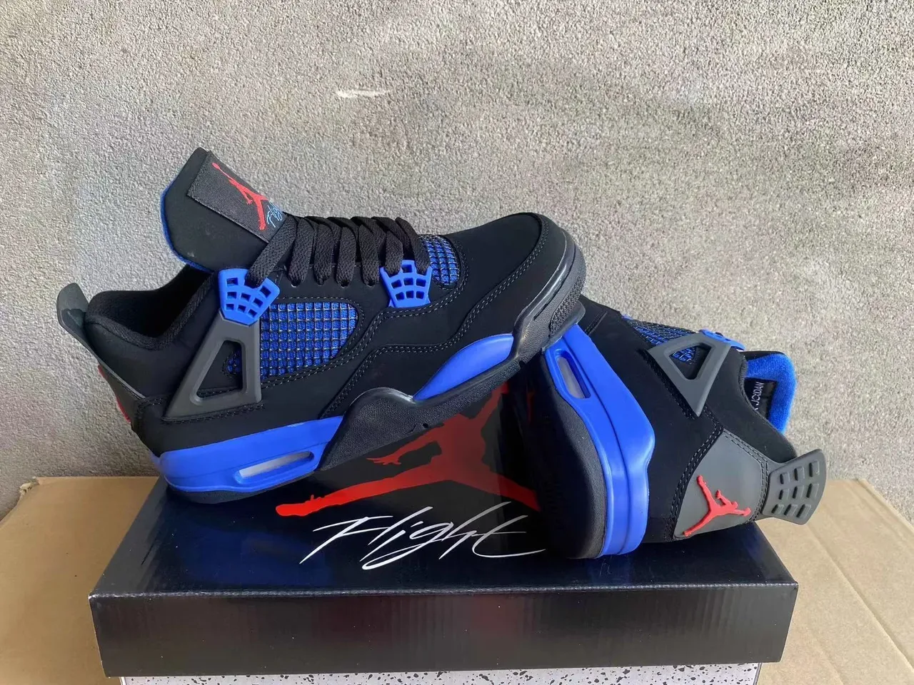 Air Jordan 4 Black Royal Blue Zapatos de Baloncesto 8