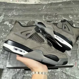 Air Jordan 4 ग्रे स्वेड मेश हाई-टॉप बास्केटबॉल जूते