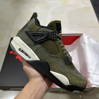 Air Jordan 4 অলিভ গ্রিন সুয়েড বাস্কেটবল জুতো