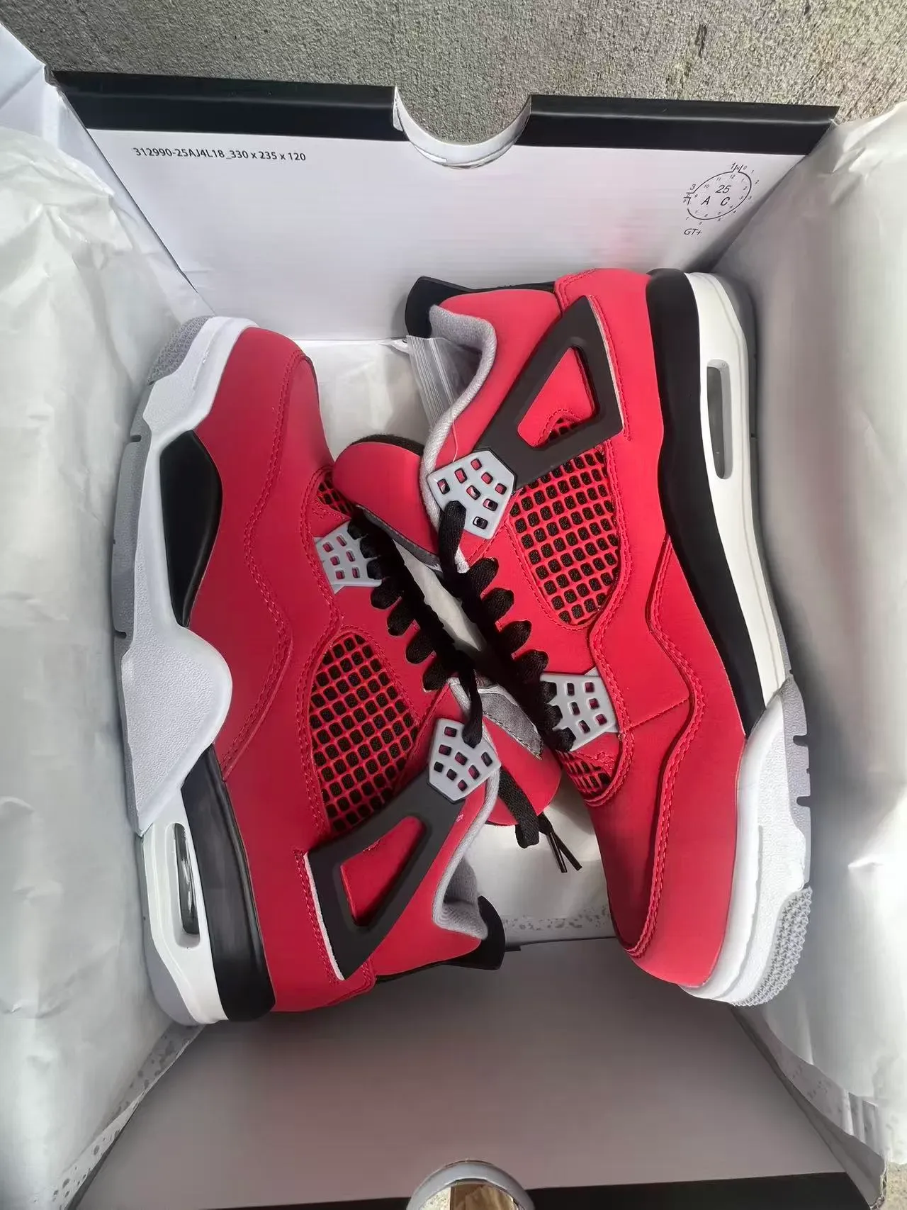 Air Jordan 4 أحمر أسود أبيض حذاء كرة السلة 7