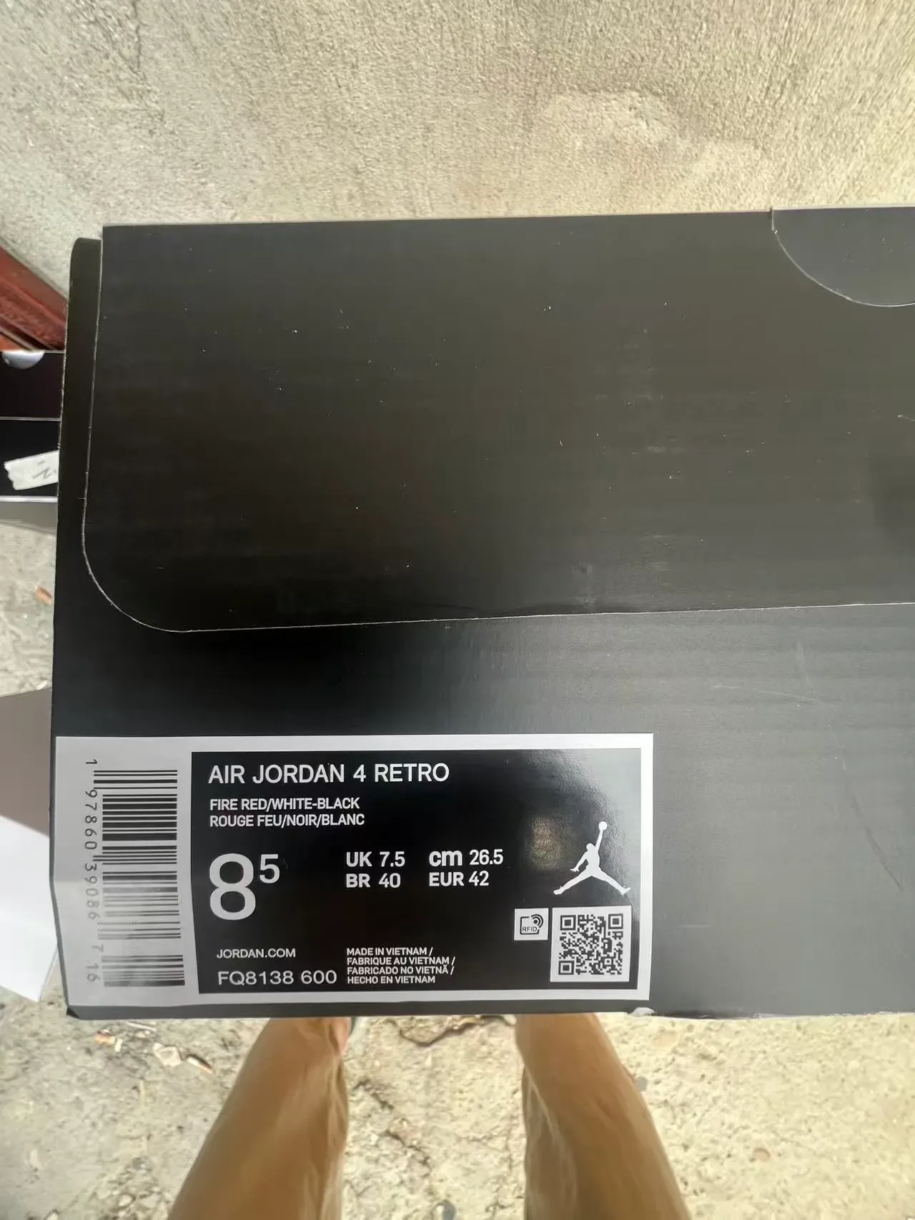Air Jordan 4 أحمر أسود أبيض حذاء كرة السلة 8