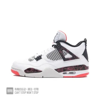 Air Jordan 4 सफेद काले लाल बास्केटबॉल जूते