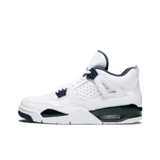 Air Jordan 4 Blanco Navy Zapatos de Baloncesto