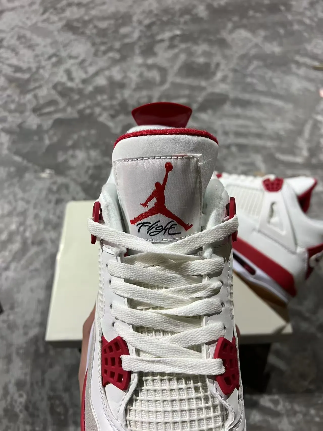 Air Jordan 4 White Red Gum Basketball Shoes 4